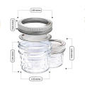 Top Quality Small Empty Mini Glass Mason Jar with Metal Lid for Jam Jelly